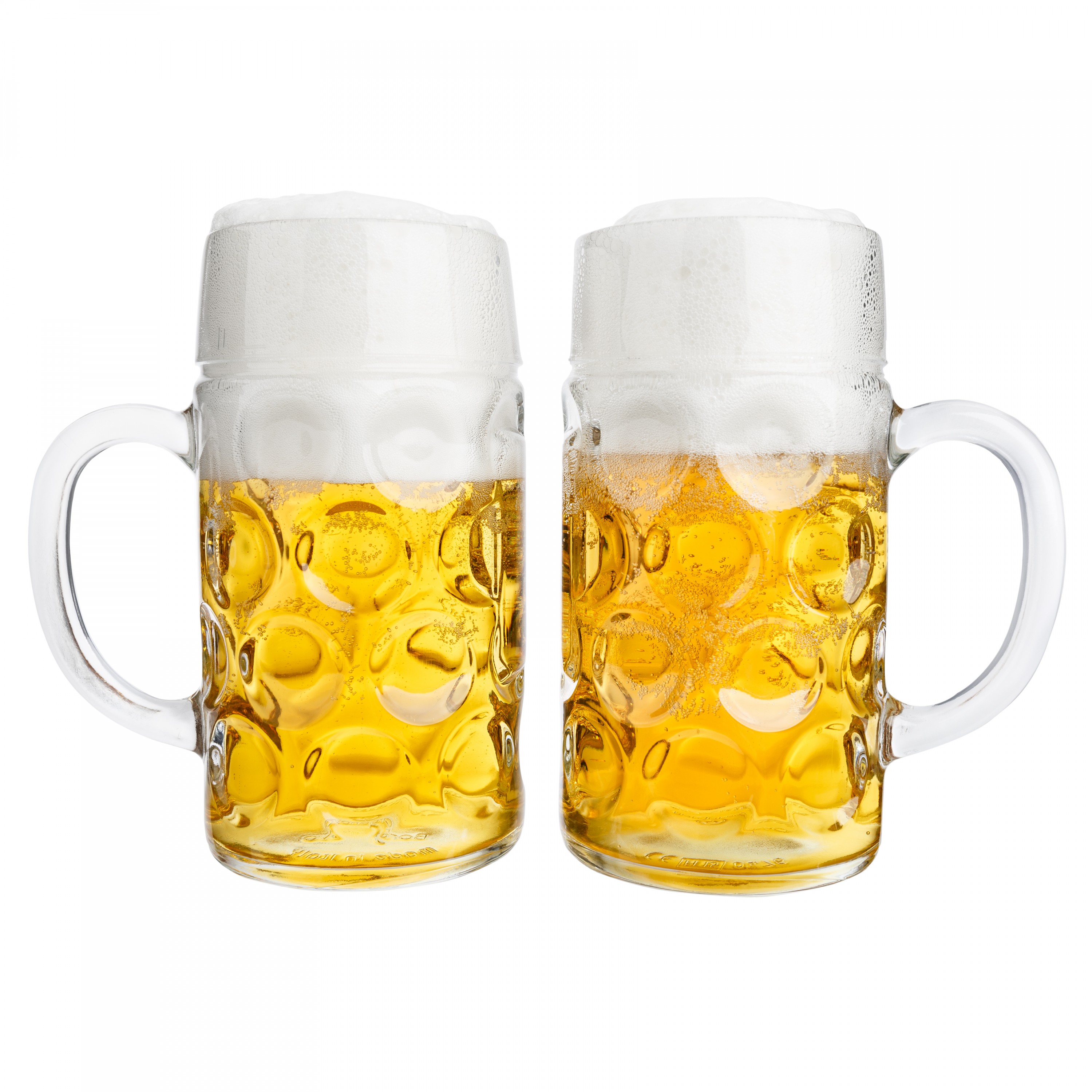 2er Set Maßkrug 1 L geeicht Bierkrug Glas Bierglas Glaskrug Maß Bier - 1 Maß Bier