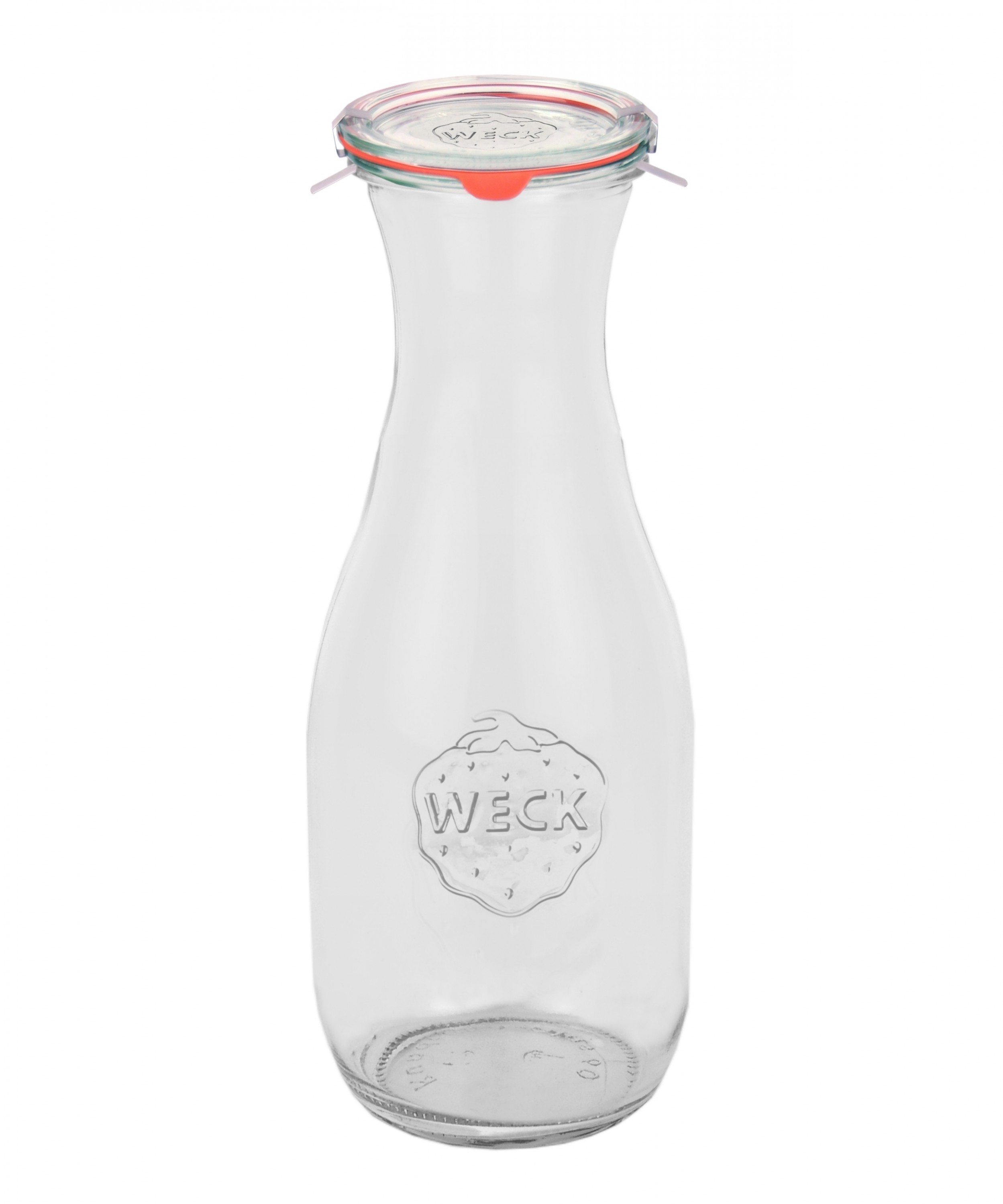 24 Weck Gläser 530ml Saftflasche Deckel Gummi Klammer Einmachglas Einweckglas